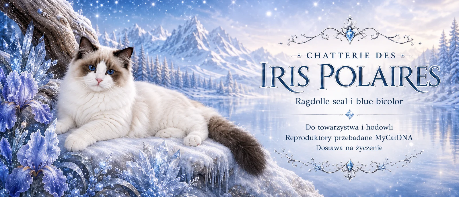 Chatterie des Iris Polaires — ragdolle seal & blue bicolor