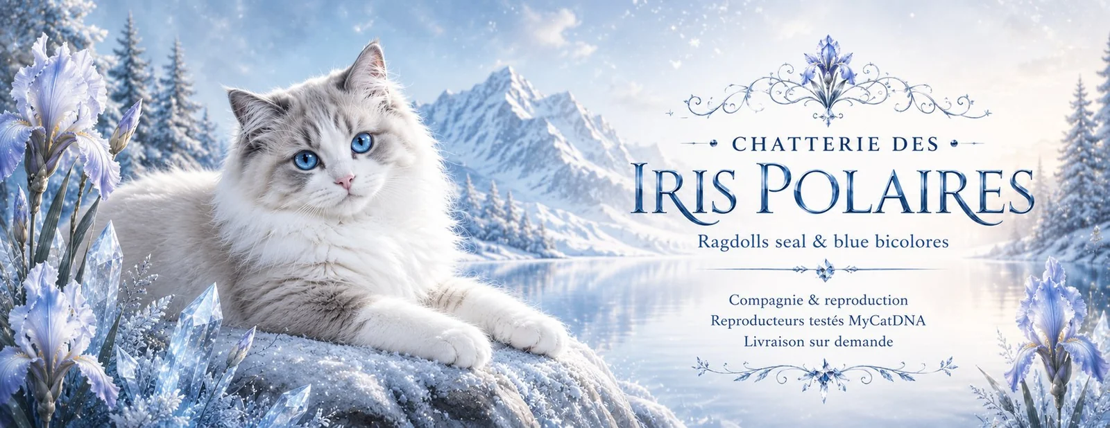 Chatterie des Iris Polaires — Ragdolls seal & blue bicolores