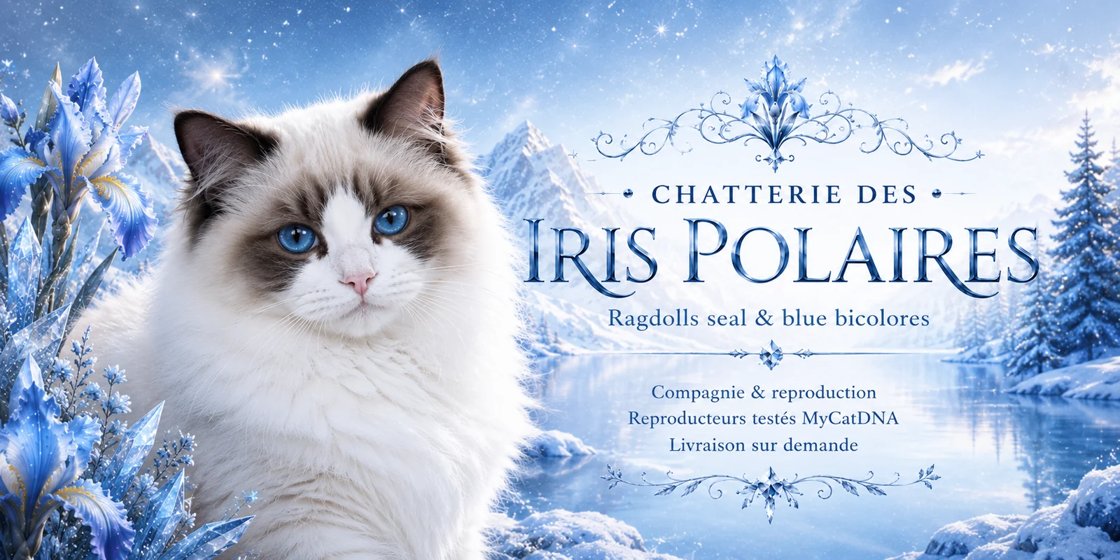 Chatterie des Iris Polaires — Ragdolls seal et blue bicolores