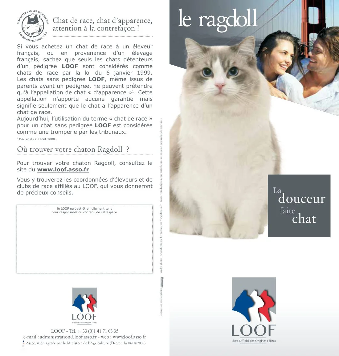 Fiche de race Ragdoll du LOOF, page 1