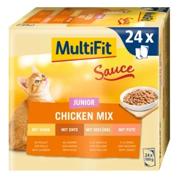 MultiFit Junior Sauce Chicken Mix, pâtée pour chaton