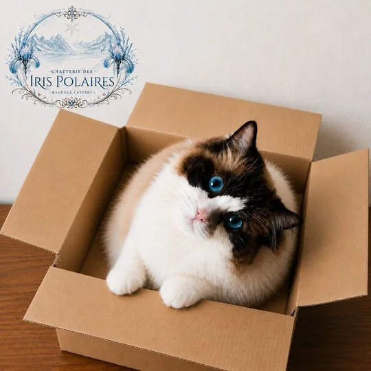 Un chaton des Iris Polaires prêt pour son voyage